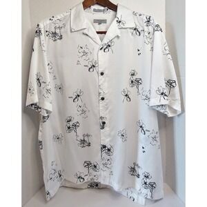 Ted Baker London Mens Camp Shirt White Croquet Floral S/S SZ‎ XL 1 CALLOUT